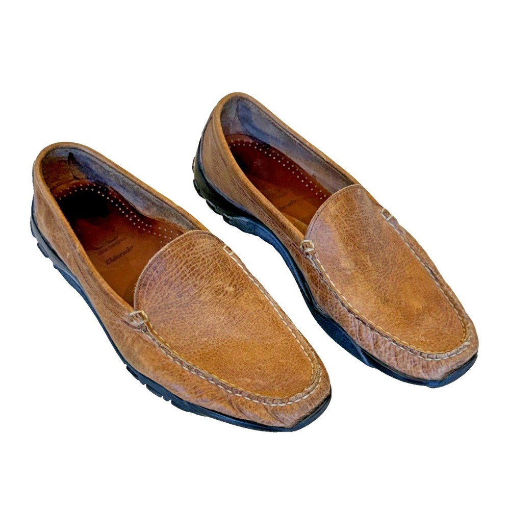 Allen Edmonds Eldorado Men's Distressed‎ Leather Slip On Loafers Brown - Size 8D - Picture 9 of 9